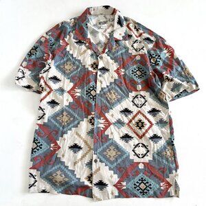 Secondhand Resort-Wear Aztec Button Down Shirt Urban Heritage